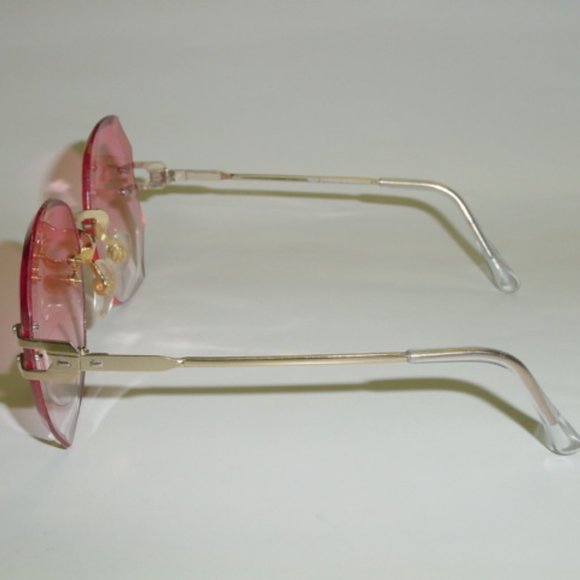 NWT Vintage 90's Lady Dia-Cut Bi-Focal Reading Sunglasses +1.50 (Gold/Pink) - Picture 2 of 4